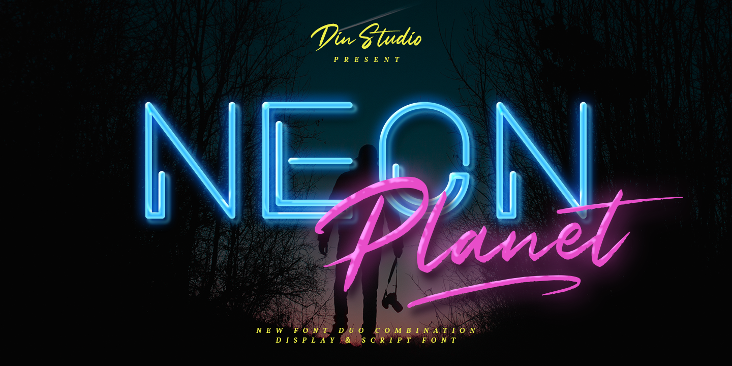 Neon Planet Font preview